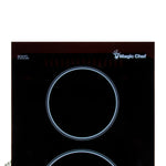 Magic Chef Stove, Black, 12 in Width x 2 in Height x 21-1/2 in Depth, 2 Burner - MCSCTE12BG2