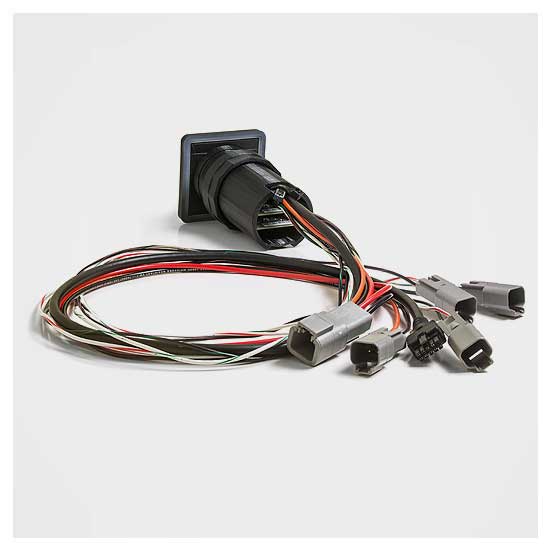 Lenco Boat Trim Tab Control, Low Profile LED Indicator Integrated Tactile Key Pad Switch, 2-3/4 in Width x 2-3/4 in Height - 15170-001