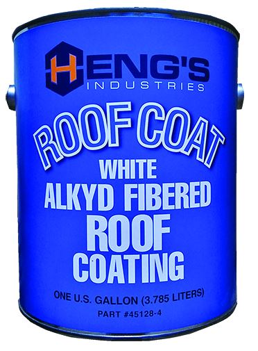 Heng's Industries Roof Coating, Covers Up To 50 Square ft Per gal, White, 1 gal - 45128-4