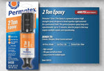 Permatex Epoxy, 2 Ton, 0.84 oz Dual Syringe, Used To Bond Ceramics/Fiberglass Metal Concrete, Pack of 6 - 84133