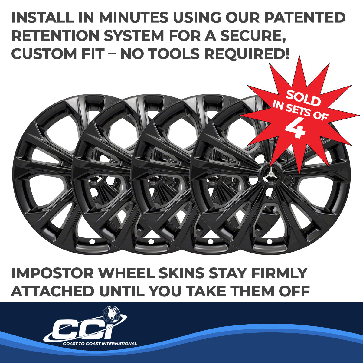 Coast2Coast Wheel Skins & Styled Wheel Covers IWCIMP414BLK product image 4