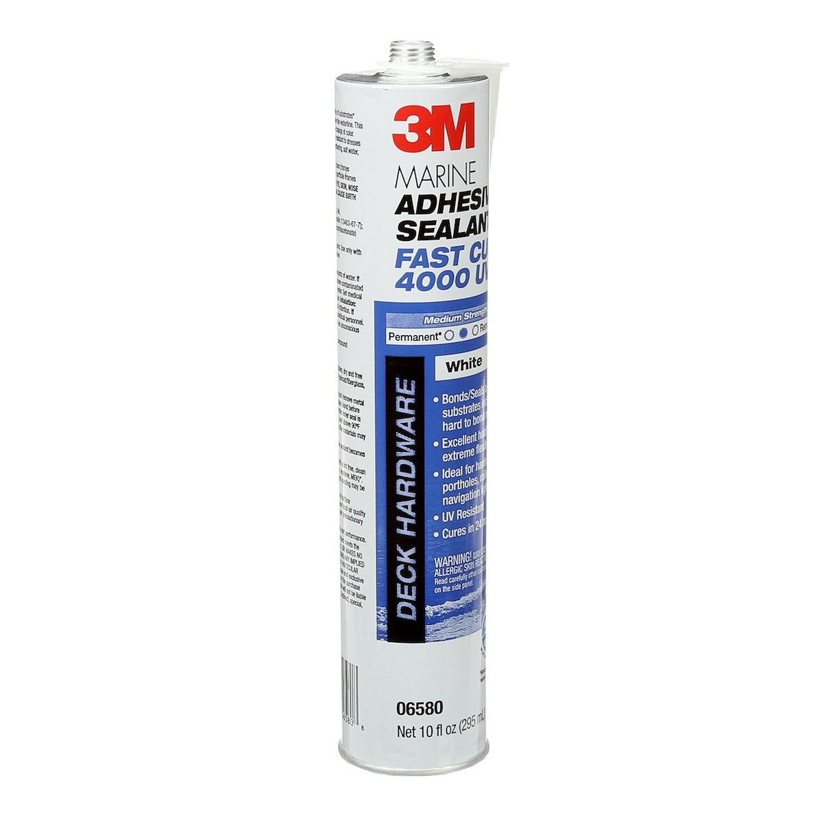 3M Adhesive Sealant, 3M 4000 UV Fast Cure, Used To Bond Aluminum/Wood/Gelcoat And Fiberglass, 10 oz Cartridge - 06580