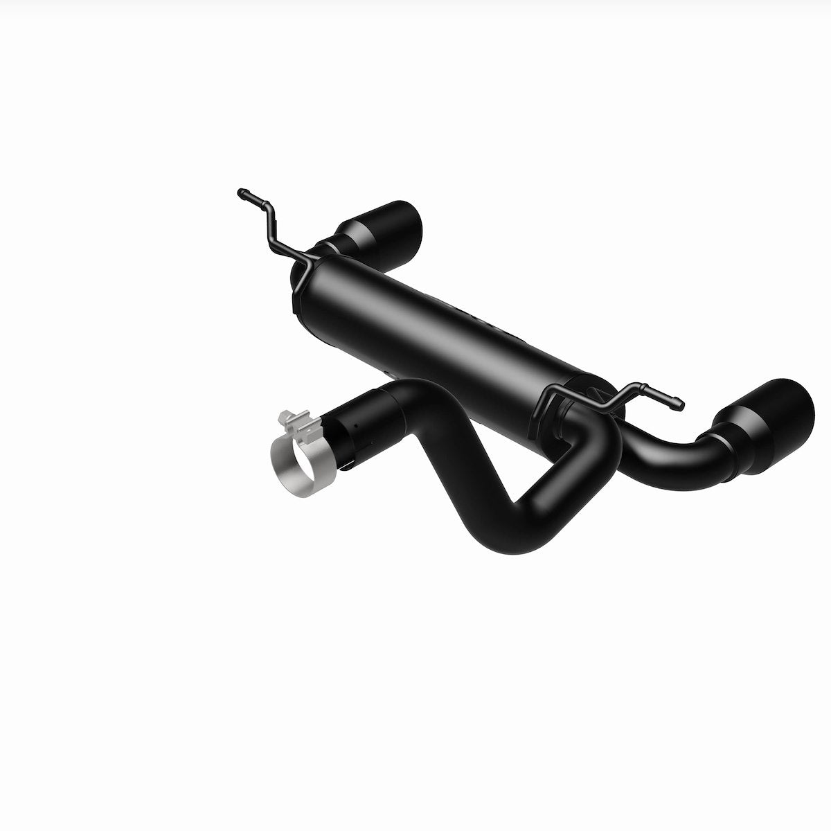 MagnaFlow Exhaust System Kit, MF Series Axle Back System, Black Stainless Steel, Black Steel Tips - 19388