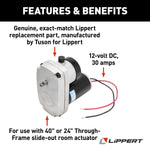 Lippert Slide Out Motor, 9000 RPM, 18:1 Motor - 125802