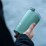 Silwy Magnetic Travel Mug, 12 oz Capacity, Stainless Steel, 3.3 in Diameter x 5.6 in Height - SYFL-TC-SA