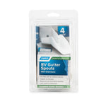 Camco Drip Rail Gutter Spout, White, Set of 4 - 42134