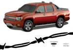 Trimbrite Pinstripe Tape, 7/8 in Barbwire, Black, 36 ft Length - R65170