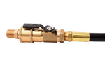Flame King Propane Adapter Fitting, 1/4 in Female NPT x Female Quick Connect Shutoff Valve, Brass - AB226