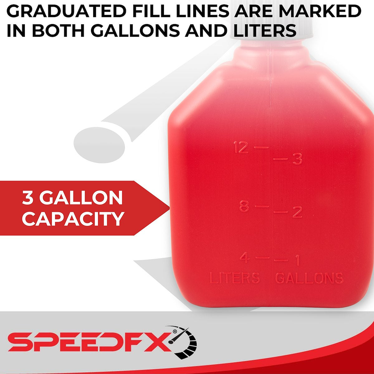 SpeedFX Liquid Storage Container, Red, 3 gal Capacity - 8730