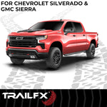 TrailFX Running Board, TrailFX A6 Series, With 6-1/2 in Wide Step Area, Titanium Black - AL6004B