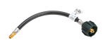 Suburban Mfg Propane Hose, 1/4 in Inside Diameter Pigtail Connector, Type 1 ACME Nut x 1/4 in Inverted Male Flare Connector, 12 in Length - 523005