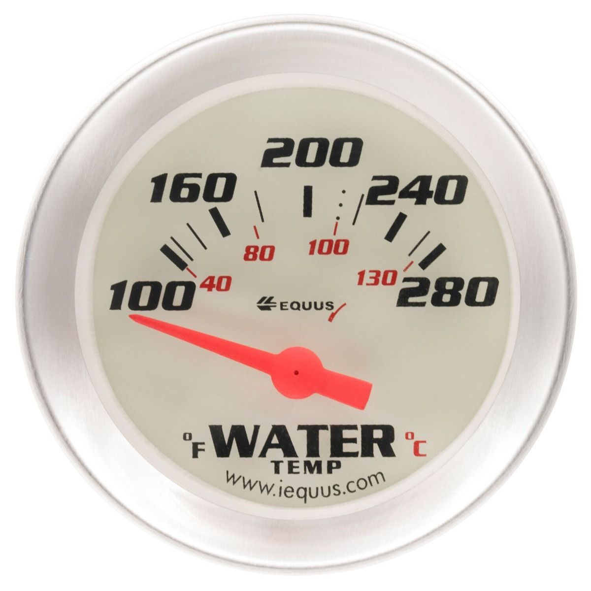 Equus Gauges Gauge Water Temperature, 8000 Series, 2-1/16 in, 130-280 Degrees F - E8262