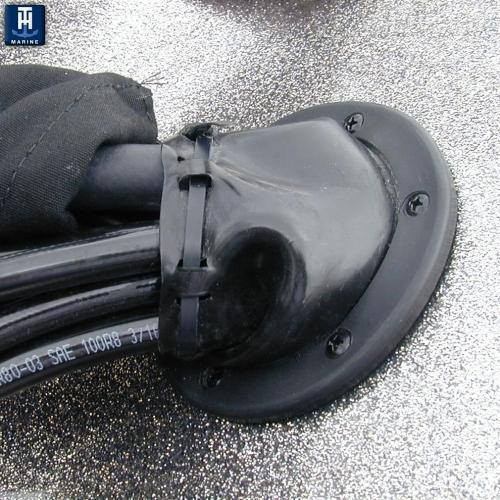 T-H Marine Outboard Motor Control Cable Boot, 3 in Inner Diameter x 4.12 in Outer Diameter, Black - CB-1-DP