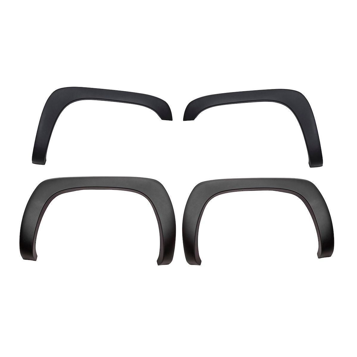 TrailFX Fender Flare, 1 in Front/1 in Rear Tire Coverage, Black Smooth Paintable Finish, Injected Polypropylene, Set Of 4 - TFC3000OE