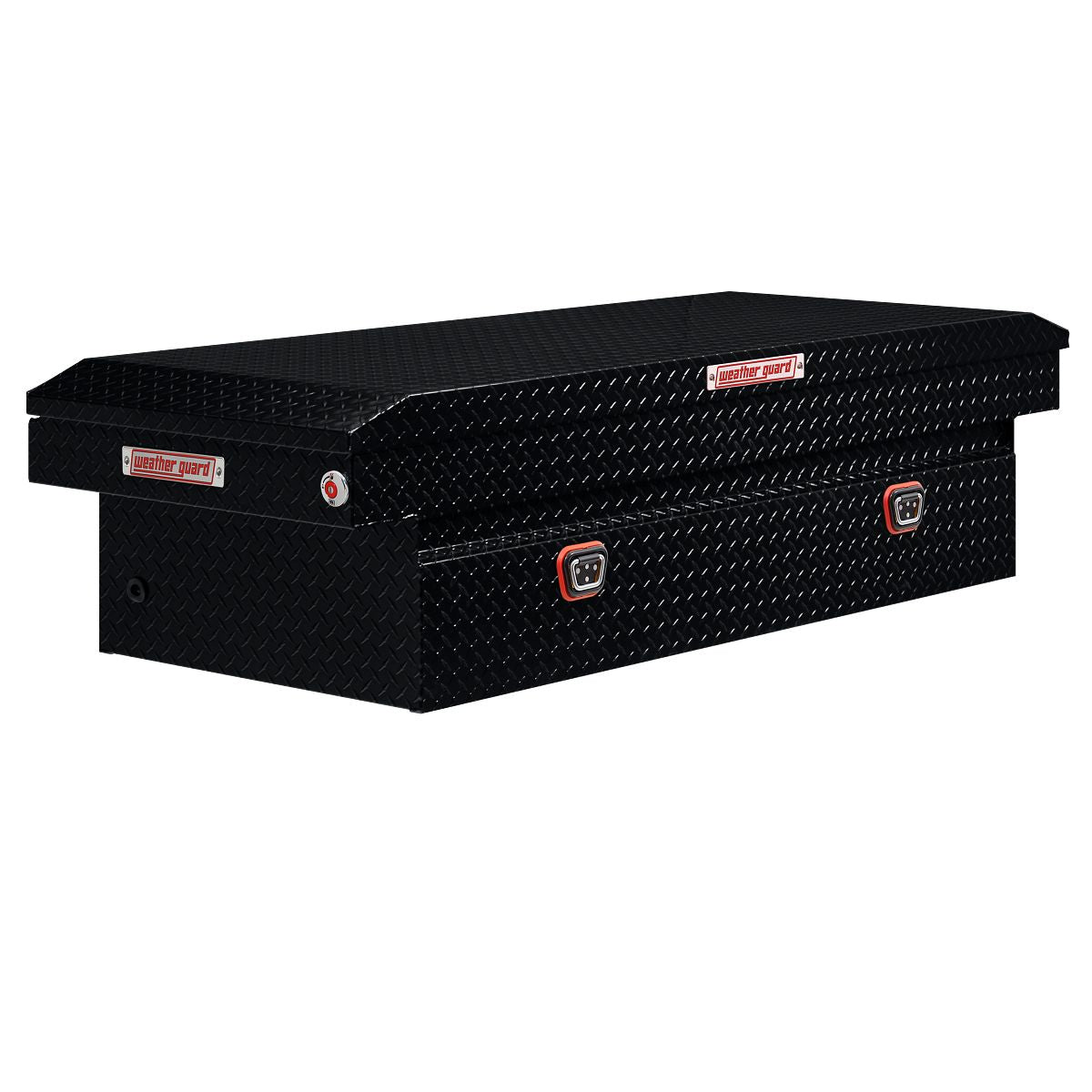 Weather Guard Tool Box, Gloss Black, Aluminum, 27-1/2 in Length x 72 in Width x 18-1/2 in Height - 117-5-04