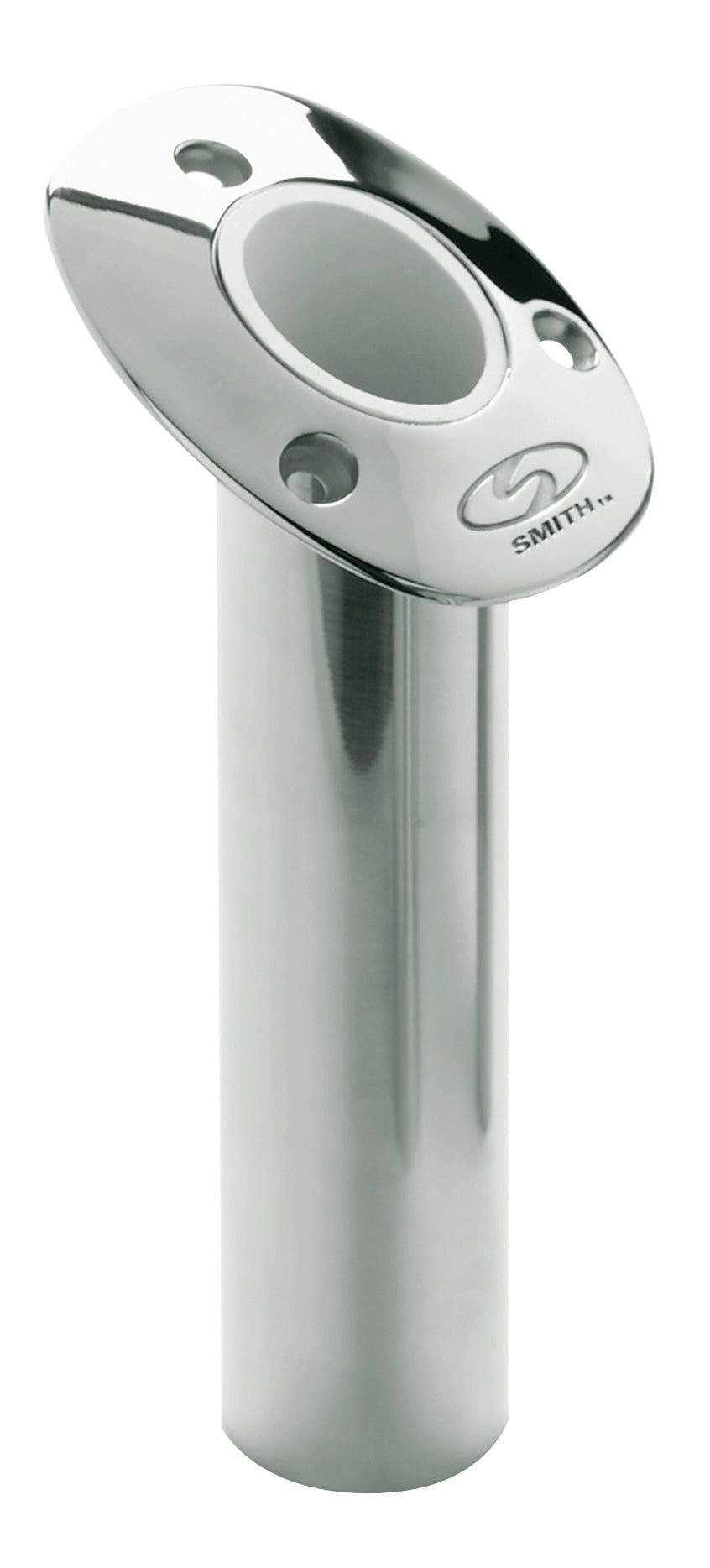 C.E. Smith Company Fishing Rod Holder, 70 Series, 30 degree Flush Mount With Bar Bottom, 316L Stainless Steel - 53672A