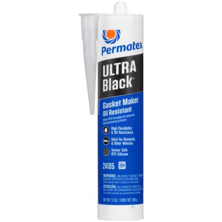 Permatex Gasket Maker, Ultra Black, 13 oz Cartridge, Black - 24105