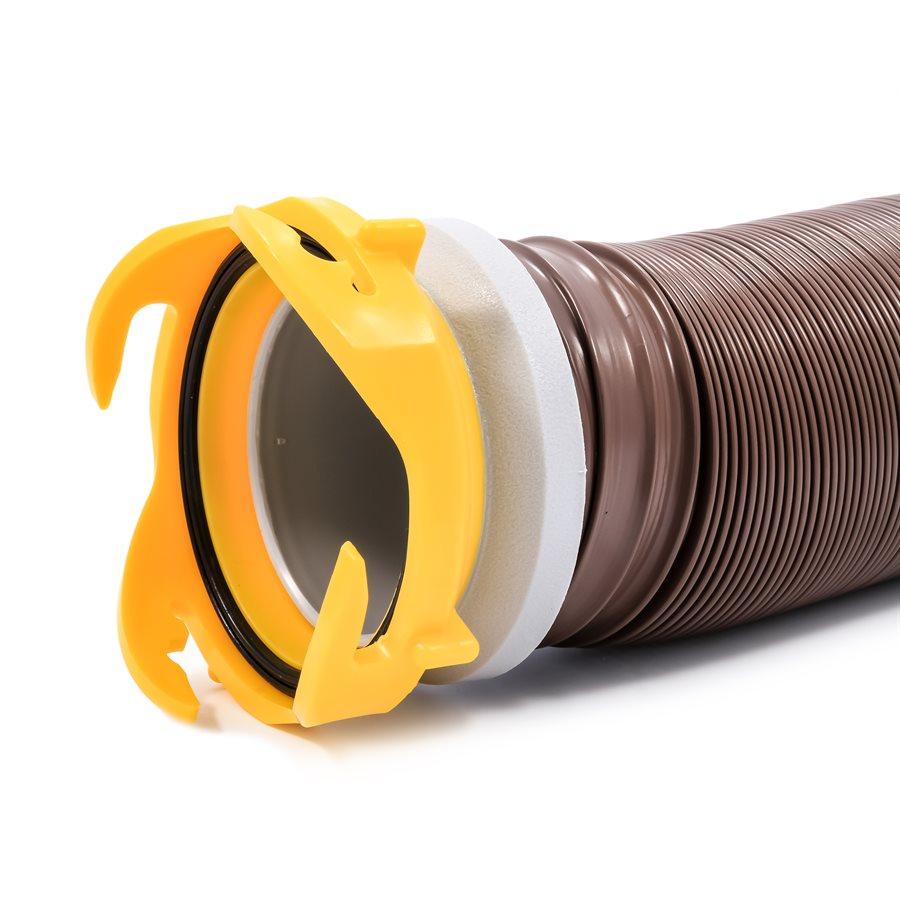 Camco Sewer Hose, 10 ft Extended Length, 3 in Diameter, 15 Mil HTS Vinyl - 39623