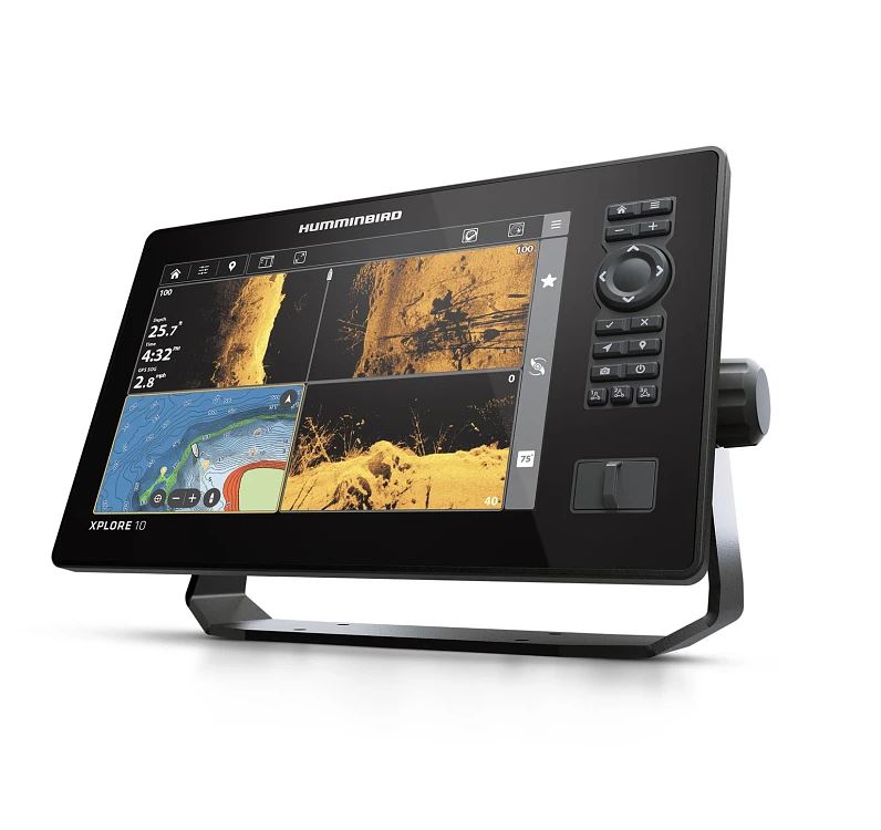 Humminbird Fish Finder, 10 in LCD Display, Preloaded With 13 USA And Canada Regions - 412010-1