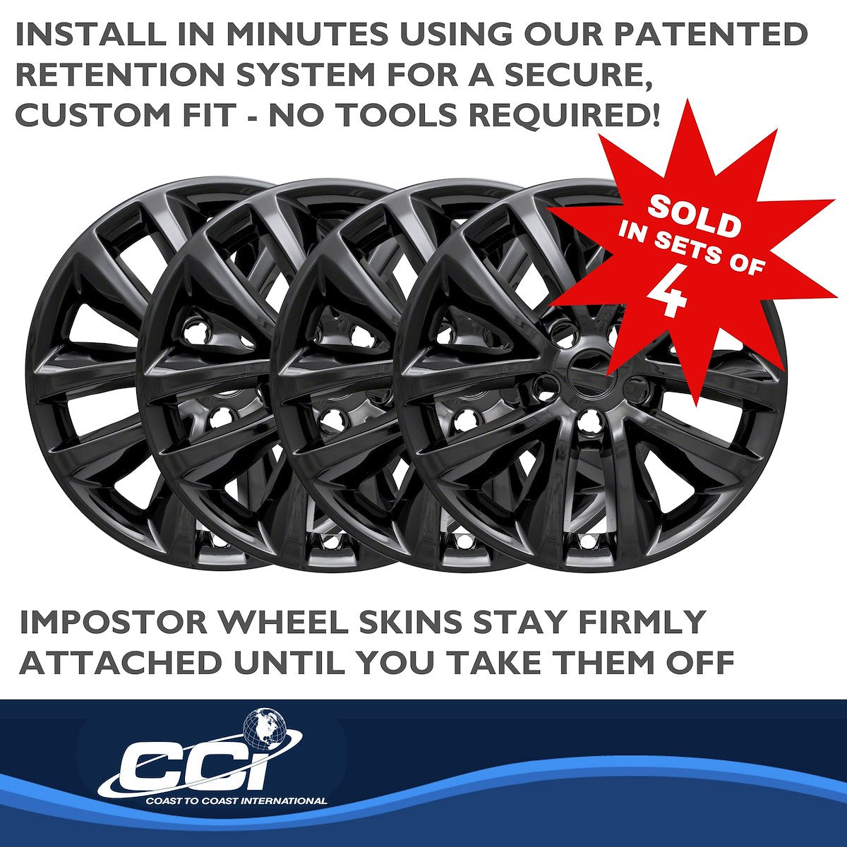 Coast2Coast Wheel Skins & Styled Wheel Covers IWCIMP399BLK product image 4