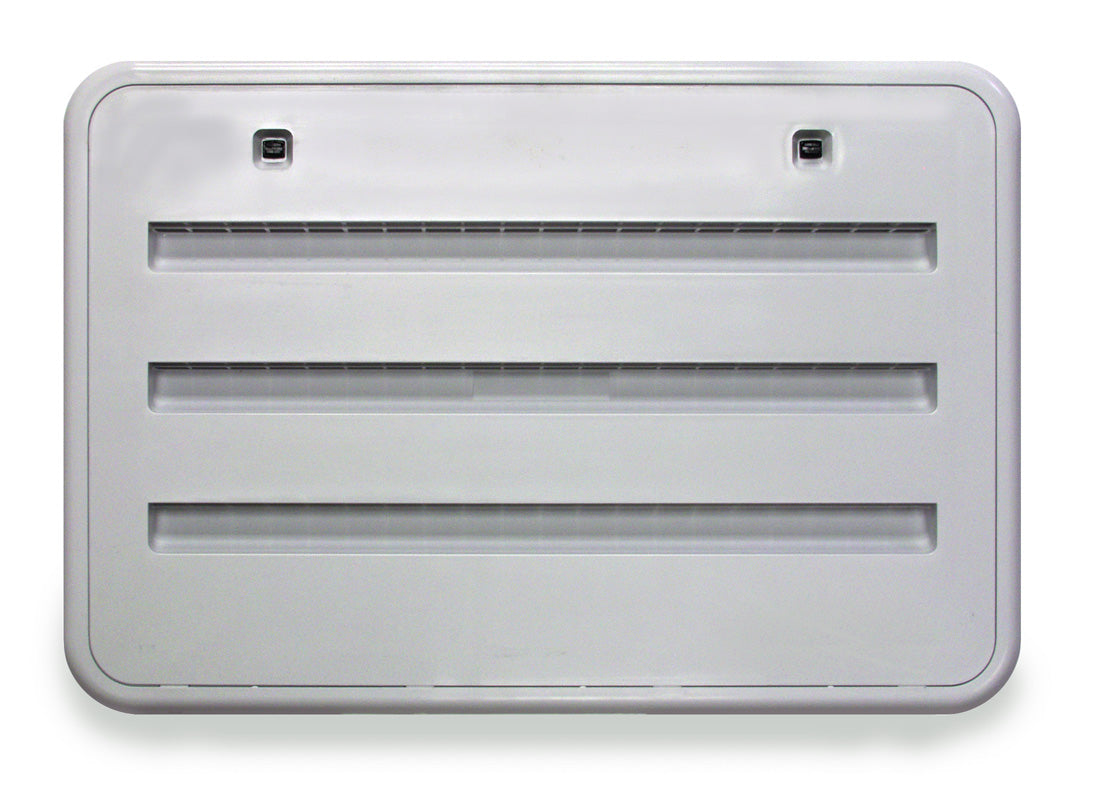 Thetford/ Norcold Refrigerator Vent, 17-13/16 in Width x 6-3/16 in Height, Polar White - 50652