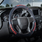 Plasticolor Steering Wheel Cover, For 14-1/2 To 15 in Wheels, Iconic GMC Logo And Red Contrast Stitching, Black - 006708R01
