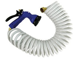 WhiteCap Industries Boat Washdown Hose, Marine Series, Coiled, 15 ft Hose Length - P-0440