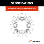 Lippert Slide Out Gear, 16 Teeth, 1 in Outside Diameter - 238893