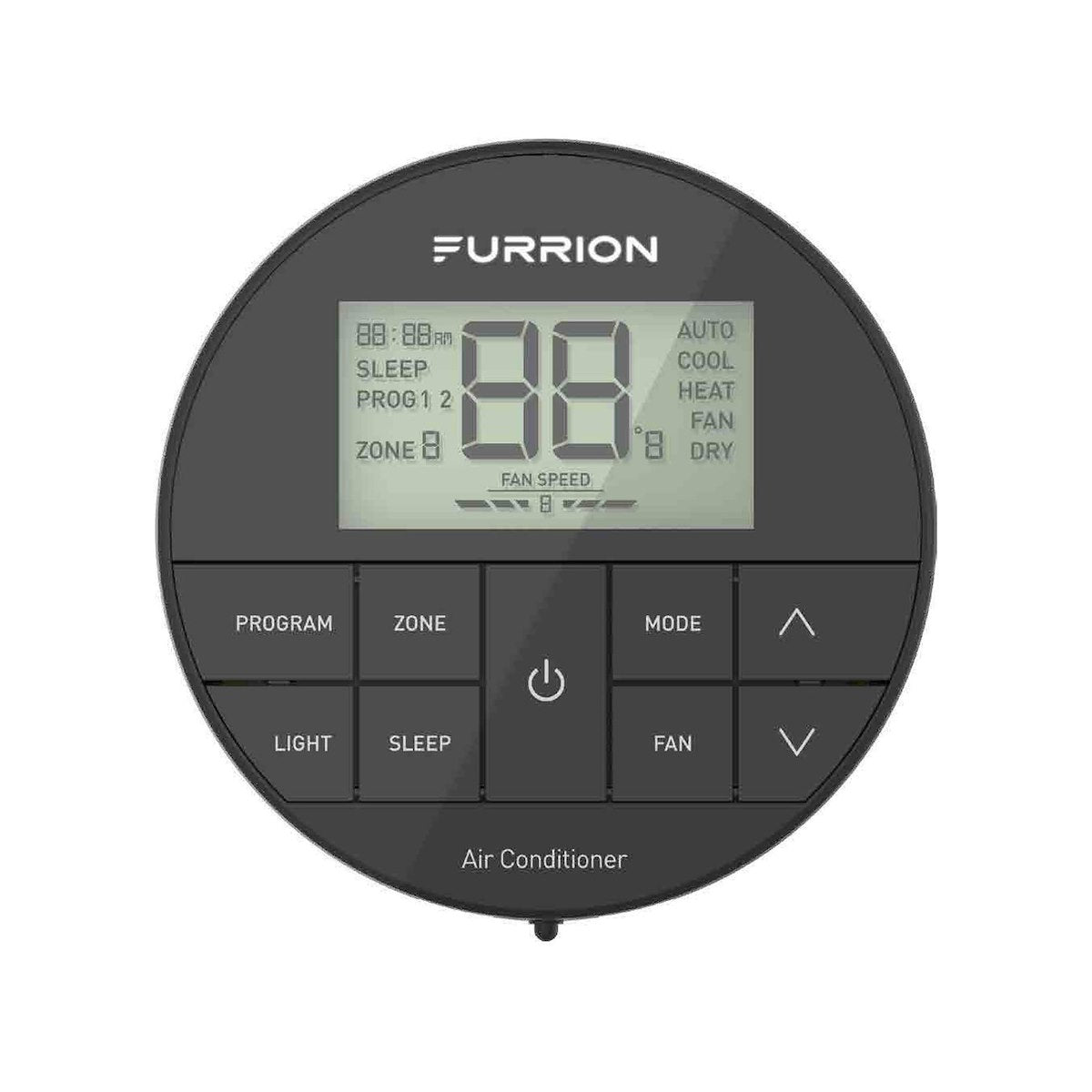 Furrion Wall Thermostat, Use With Furrion Chill  HE R32 Air Conditioners, LED Digital Readout, 12 V DC - FACW12ESZA2-BL-AM