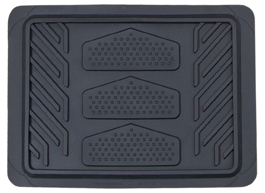 Plasticolor Floor Mat, Black, White Jeep Logo With Sculpted Channels, 4 Piece - 001668R01