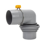 Camco Sewer Hose Connector, 4-in-1 Connector With Elbow - 39144