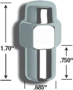 Gorilla Lug Nut, 12 Millimeter X 1.5 Thread Size, 3/4 in Mag Shank With 1-1/8 in Round Center Hole Washer, 1.7 in Overall Length, Pack of 4 - 73137CRB