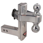 Trimax Locks Trailer Hitch Ball Mount, For 2 in Receiver, 10000 lb Gross Trailer Weight/1500 lb Tongue Weight, Aluminum - TRZ8AL