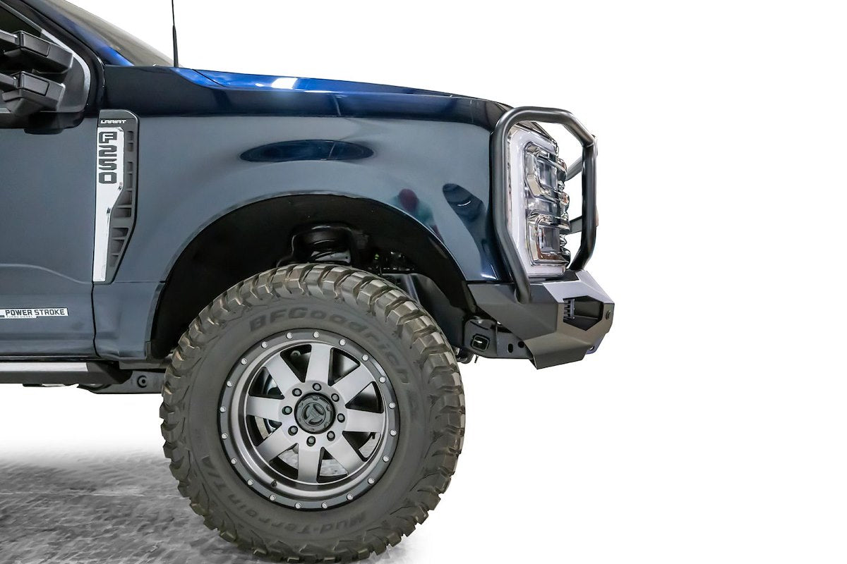 Fab Fours Bumper, Matrix Series, With Internal Winch Mount For 12,000 lb Warn Zeon Winch, Powder Coated Black Steel - FS23-X5950-1