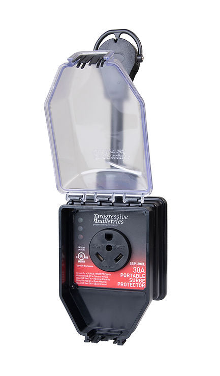 Progressive Industries Surge Protector, 30 amp/120 V/3600 Watt, 3-Mode Surge Protection With 22500 amp Maximum Current Spike - SSP-30XL