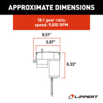 Lippert Slide Out Motor, 9000 RPM, 18:1 Motor - 125802