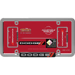 Cruiser License Plate Frame, Black And Red Dodge Logo - 11036
