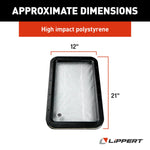 Lippert Entry Door Window Frame, 12 in Width x 21 in Height, Black - 363370