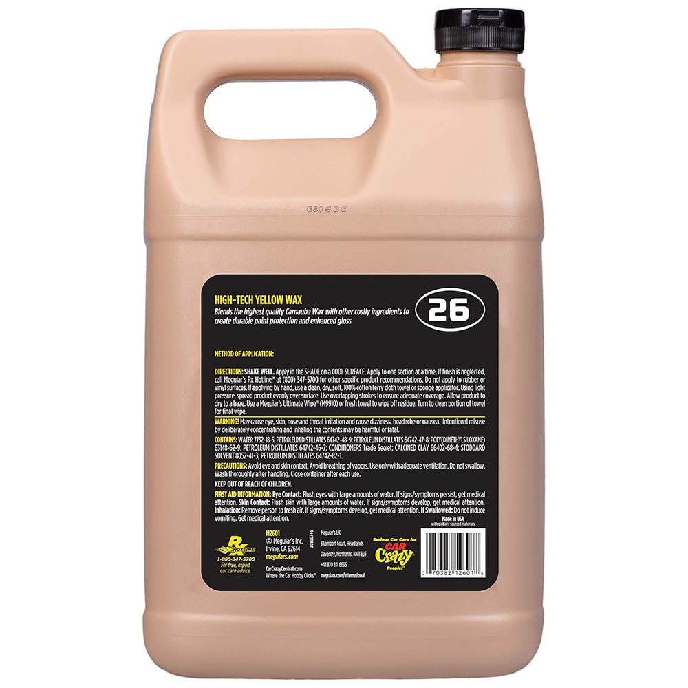 Meguiars Car Wax, 1 gal Jug - M2601