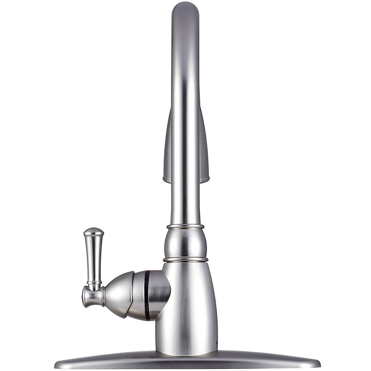 Dura Faucet Faucet, 15 in Pull Down Spout, 1 Hole/3 Hole Application, 1/2 in NPS Riser Connection - DF-PK160-SN