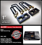 ReadyLIFT Leaf Spring Block Kit, 1 in Rear Lift, Includes 2 Rear Blocks/4 U-Bolts and Hardware - 66-5001