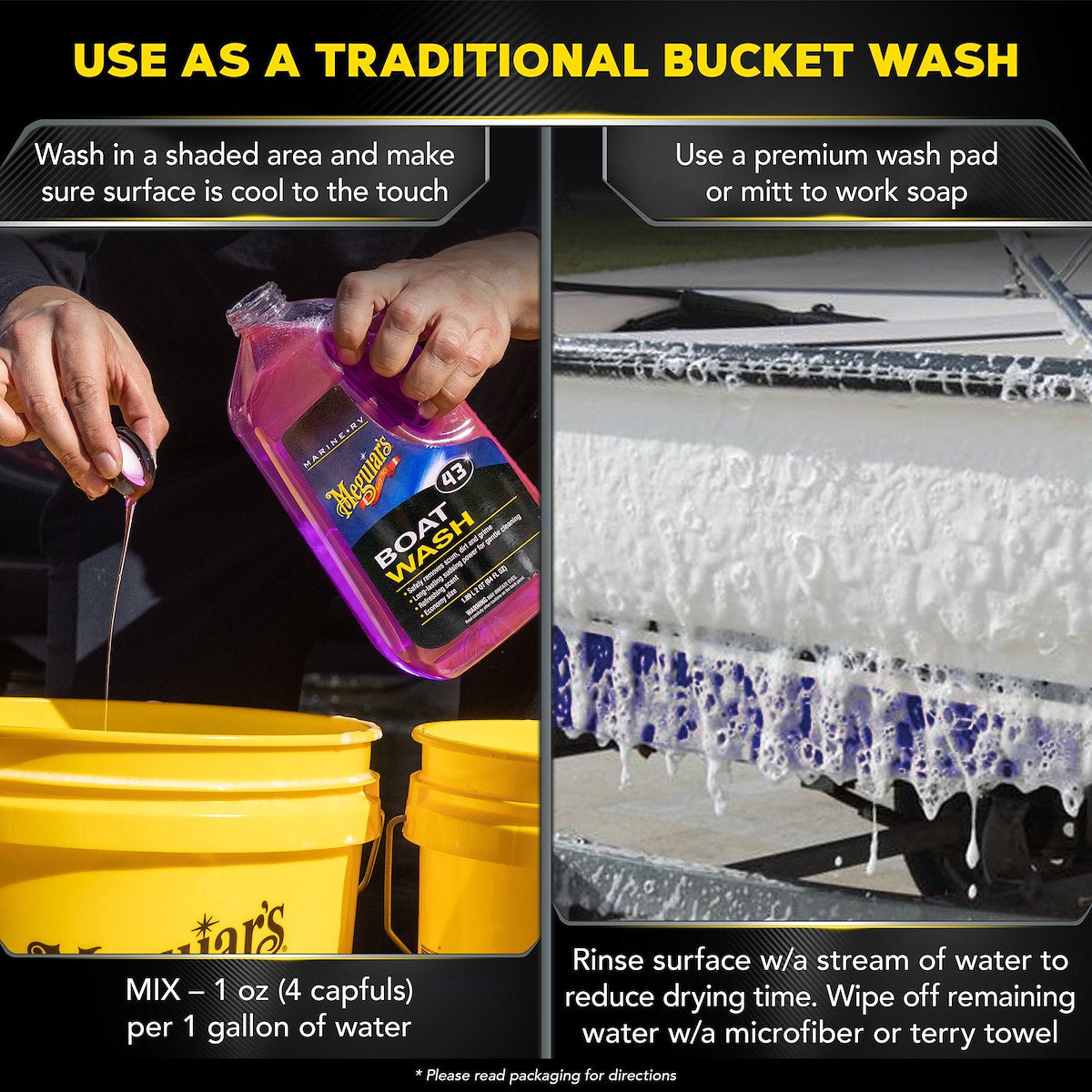 Meguiars Boat Wash, 64 oz Jug - M4364