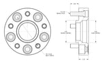 Spidertrax Wheel Spacer, 5 x 114.3 Millimeter/5 x 4.50 in Bolt Pattern, 31.75 Millimeter/1.25 in Thickness, Anodized Blue, Set Of 2 - WHS002