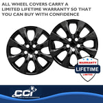 Coast2Coast Wheel Cover, 16 in, Painted Glossy Black, Set Of 4 - IWC54216BLK