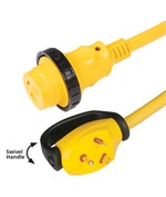 Marinco Power Cord, 3 Prong Male Plug On Park Side And Female Connector On RV Side, 50 amp, 6 Gauge - 6152SPPRV-25