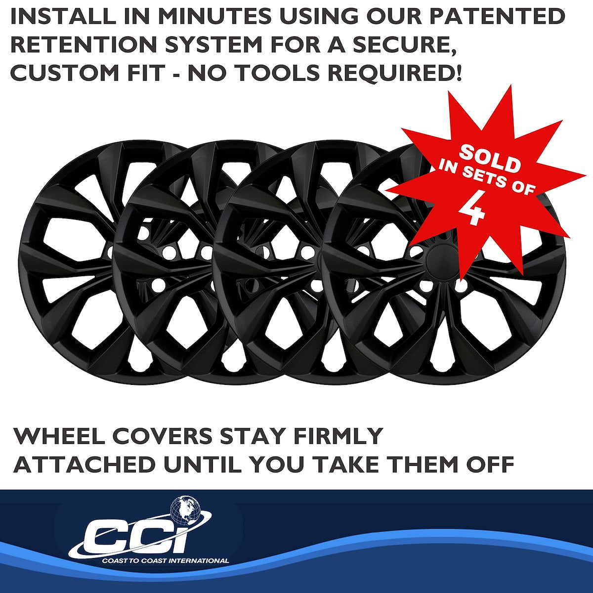 Coast2Coast Universal Wheel Covers 56217BLK product image 5