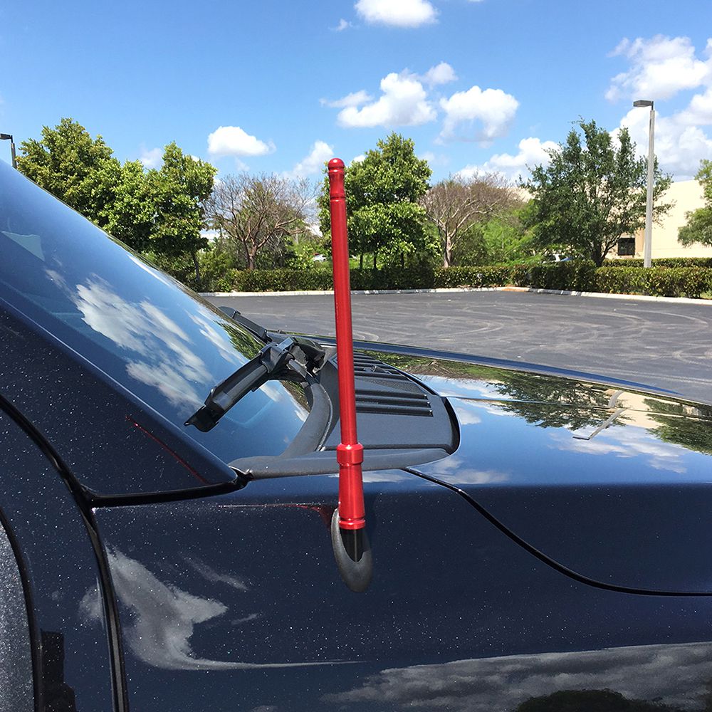 Recon Accessories Antenna Mast, 8 in Length, Chrome, Aluminum - 264ANTCH
