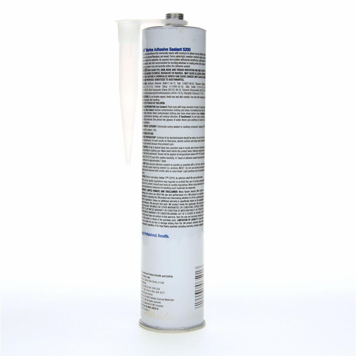 3M Adhesive Sealant, 3M 5200, 10 oz Cartridge, 48 Hours Tack Free Time - 06501