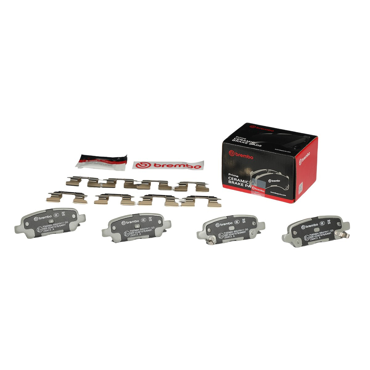 Brembo Brake Pad, FMSI Number D1288-8405/D905-7784, Ceramic, Set Of 4 - P56046N