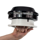 Ventline Roof Vent, 6-1/4 in Diameter, With 12 V Fan, Polar White - VP-543